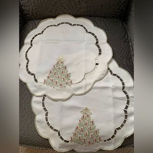 Set of Two Decorative Holiday Placemats,Good Condition